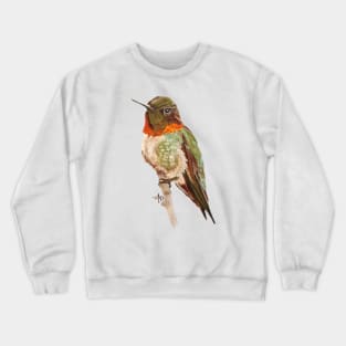 Morning Ruby-throated Hummingbird Crewneck Sweatshirt